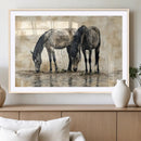 Chinese Style Abstract Black Horses Wall Art Canvas Print - by MyGreatCanvas | Canvas Wall Art Prints | Photo Prints & Wall Decor