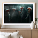 Abstract Jellyfish Wall Art Canvas Print