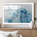Blue Jellyfish Wall Art Canvas Print