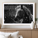 Winter Horse Wall Art | Black and White Horse Print | Ready by MyGreatCanvas | Canvas Wall Art Prints | Photo Prints & Wall Decor