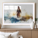 Watercolor Jesus Walking Wall Art Print, Jesus Water Canvas by MyGreatCanvas | Canvas Wall Art Prints | Photo Prints & Wall Decor