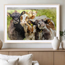Curious Cows Farmhouse Wall Art | Ready to Hang and Framed
