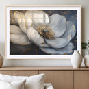 White Magnolia Flower Wall Art Canvas Print | Abstract