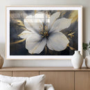 White Flower Wall Art Canvas Print | Ready to Hang |