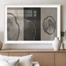 Minimalist Tree Rings Wall Art | Modern Abstract Canvas