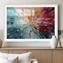 Radiant Bloom Abstract Floral Wall Art Canvas Print -