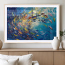 Colorful Swirling Fish School Wall Art Canvas Print |
