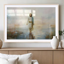 Framed Jesus Walking on Water Wall Art - 3-Panel Christian
