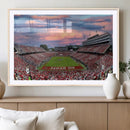Carter-Finley Stadium Art Sunset Game Triple Canvas Wall Art