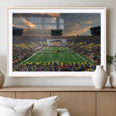 University of Michigan Wolverines Print Canvas, Football