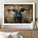 Longhorn Wall Art – Rustic Western Bull Canvas Print, Modern