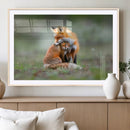 Heartwarming Fox and Baby Cub Wall Art | Ready to Hang by MyGreatCanvas | Canvas Wall Art Prints | Photo Prints & Wall Decor