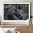 Large Abstract Horse Wall Art Canvas Print | Farmhouse Wall