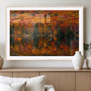 Fall Foliage Wall Art - Autumn Reflection Canvas Print,