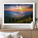 Majestic Mountain Sunrise Print | Landscape Wall Art |