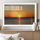 Golden Horizon Sunset Over Ocean Wall Art Canvas Print – by MyGreatCanvas | Canvas Wall Art Prints | Photo Prints & Wall Decor