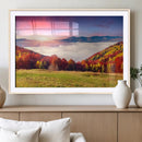 Autumn Mountain Foggy Landscape Wall Art Canvas Print | by MyGreatCanvas | Canvas Wall Art Prints | Photo Prints & Wall Decor