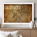 Vintage World Map Canvas Print – Antique Push Pin Travel by MyGreatCanvas | Canvas Wall Art Prints | Photo Prints & Wall Decor