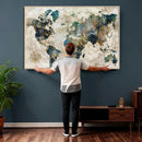 Framed Vintage World Map Wall Art – Abstract Map Canvas by MyGreatCanvas | Canvas Wall Art Prints | Photo Prints & Wall Decor