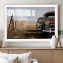 Old Rustic Classic Car Wall Art Canvas Print
