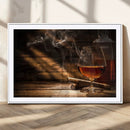 Whiskey and Cigar Wall Art Canvas Print by MyGreatCanvas | Canvas Wall Art Prints | Photo Prints & Wall Decor