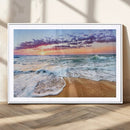 Coastal Sunset Art Beach Canvas Wall Art Print | Ocean Waves by MyGreatCanvas | Canvas Wall Art Prints | Photo Prints & Wall Decor