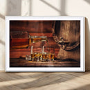 Whiskey and Cigar Canvas Wall Art | 3 Panel Bar Room Decor by MyGreatCanvas | Canvas Wall Art Prints | Photo Prints & Wall Decor