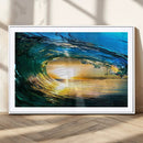 Ocean Wave at Sunset Canvas Art, Large Wall Print of Vibrant