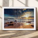 Golden Hour Beach Sunset Canvas Triptych, Ocean Waves and by MyGreatCanvas | Canvas Wall Art Prints | Photo Prints & Wall Decor