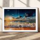 Golden Hour Sunset Over Ocean Waves Wall Art Canvas Print | by MyGreatCanvas | Canvas Wall Art Prints | Photo Prints & Wall Decor
