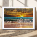 Golden Sunset Beach Canvas Wall Art – Triptych Seascape by MyGreatCanvas | Canvas Wall Art Prints | Photo Prints & Wall Decor