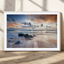 Serene Weather On The Beach Wall Art Canvas Print