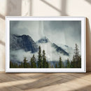 Mountain Mist Canvas Wall Art Print | 3-Panel Foggy Forest
