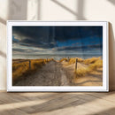 Ocean Beach Dark Clouds Wall Art Canvas Print