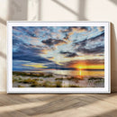 Sunset On The Ocean Wall Art Canvas Print