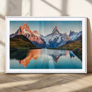 Landscape Mountain and Lake View Wall Art Canvas Print