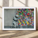 Banksy Colorful Street Graffiti Canvas Wall Art Print, by MyGreatCanvas | Canvas Wall Art Prints | Photo Prints & Wall Decor