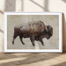 Buffalo Wall Art, Western Bison Canvas Print, Rustic Buffalo