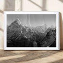 Everest Himalaya Mountain Peaks Black & White Triptych by MyGreatCanvas | Canvas Wall Art Prints | Photo Prints & Wall Decor
