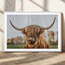 Highland Cow Animal Scottish Cattle Art Print Farmhouse Wall