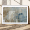 Abstract Blue and Beige Wall Art, Modern Minimalist Canvas