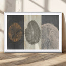 Boho Tree Ring Wall Art, Modern Minimalist Wood Grain
