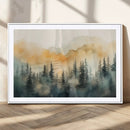 Abstract Forest Print - Mountain Wall Art | Autumn Landscape