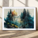 Watercolor Trees Forest Abstract Wall Art Canvas Print,