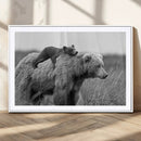 Bear and Cub Wall Art Canvas | 399 Bear Cub