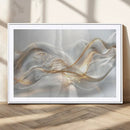 Abstract art Grey and Gold Lines Wall Art