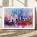 Disney Wall Art: Dreamy Watercolor Cinderella Castle Canvas by MyGreatCanvas | Canvas Wall Art Prints | Photo Prints & Wall Decor