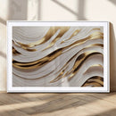 Gold and White Abstract Wave Canvas – Elegant Flowing Design by MyGreatCanvas | Canvas Wall Art Prints | Photo Prints & Wall Decor
