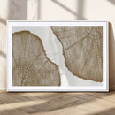 Rustic Brown Tree Ring Wall Art Canvas Print – Framed and