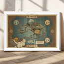 Avatar Wall Art: The Last Airbender Vintage Map - Wall Art